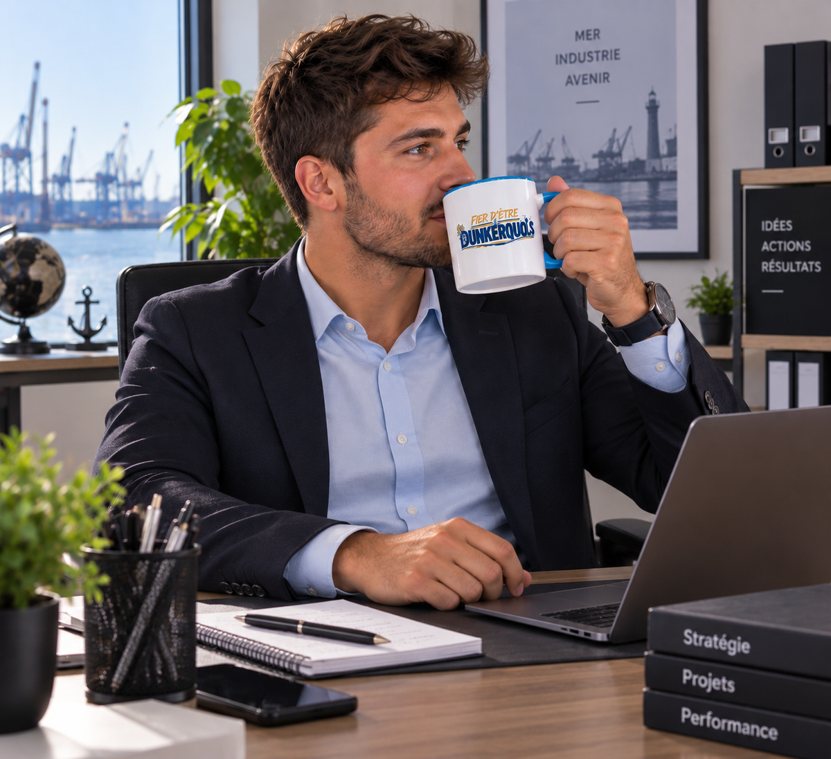 Mug à Intérieur Coloré, Fier d'être Dunkerquois - NordXship
